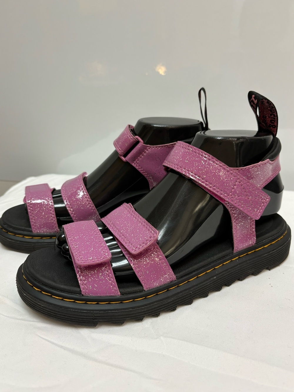 Dr Martens Junior Klaire Cosmic Glitter Sandals Pink Size 7 (EU 38) Sparkly - Picture 3 of 12
